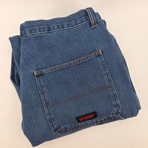 Wolverine Carpenter Jeans Mens 36x30 Medium Wash Denim Workwear Relaxed Outdoor